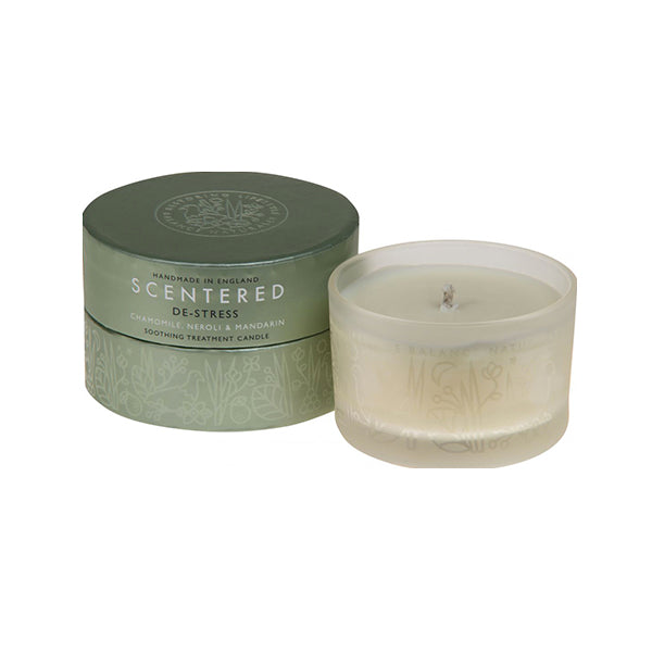 The De-stress candles provide excellent fragrance throw creating a shared meaningful wellbeing experience at home.